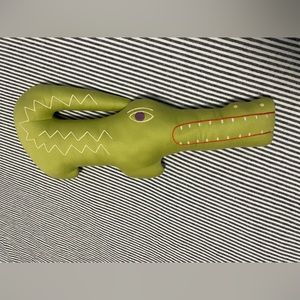 ⭐️SOLD⭐️ zid zid kids alligator crocodile stuffed animal toy handmade